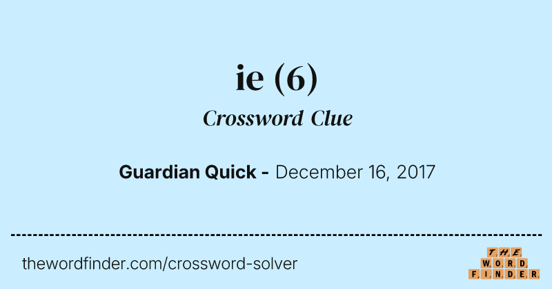 ie crossword clue image