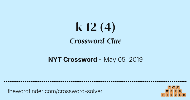 k 12 crossword clue image