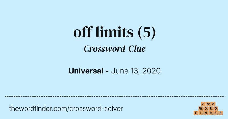 off limits crossword clue image