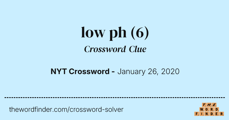 low ph crossword clue image