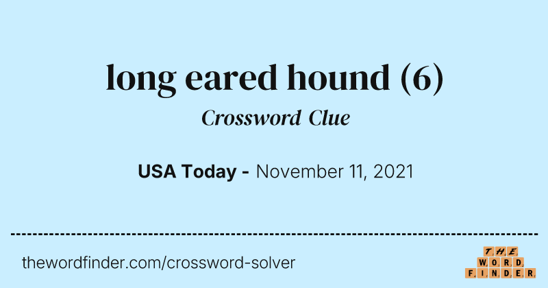 long eared hound crossword clue image