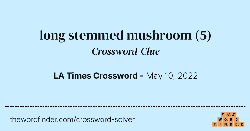 long stemmed mushroom crossword clue image