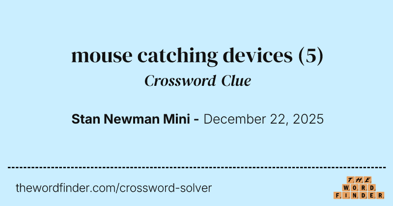 mouse catching devices crossword clue image