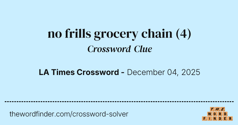 no frills grocery chain crossword clue image