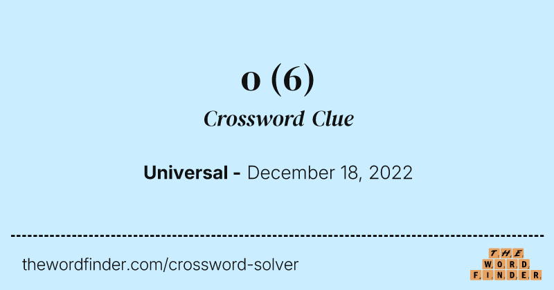o crossword clue image