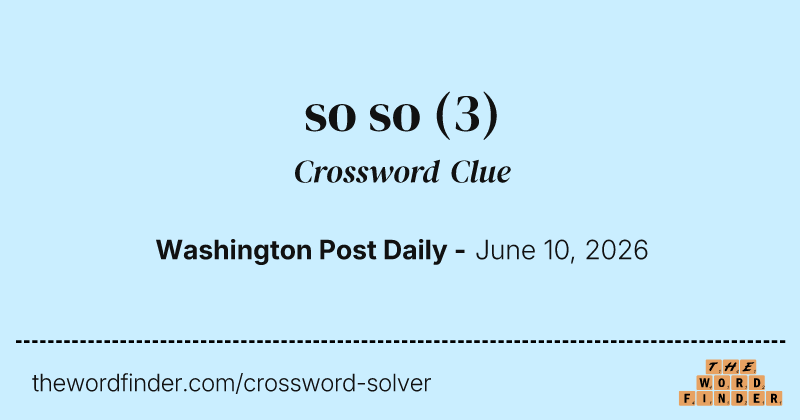 so so crossword clue image