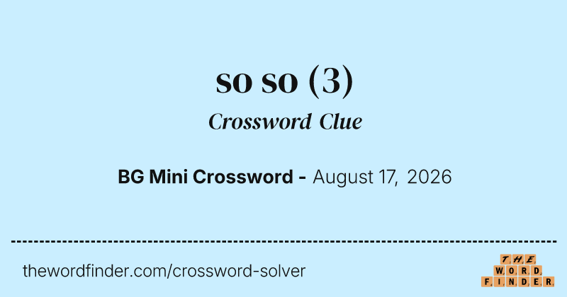 so so crossword clue image