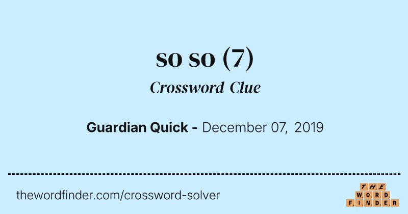 so so crossword clue image