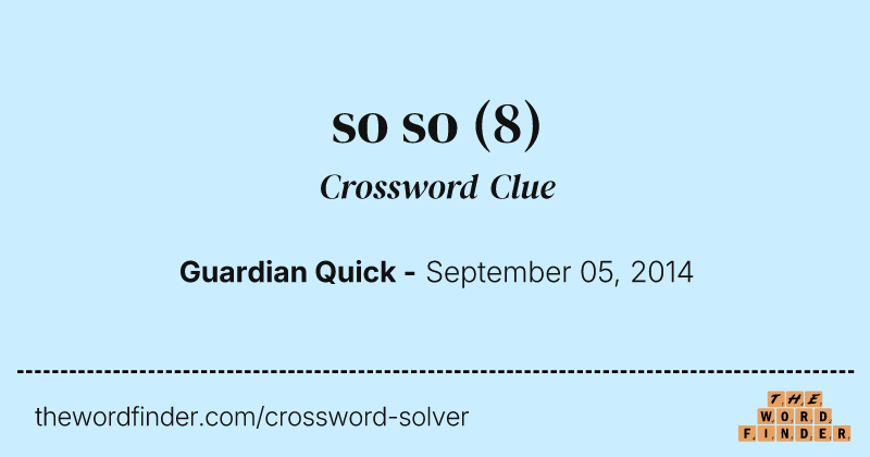 so so crossword clue image