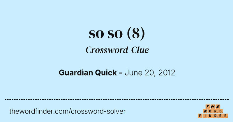 so so crossword clue image