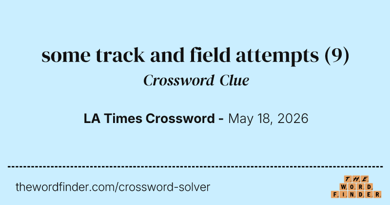 some track and field attempts crossword clue image