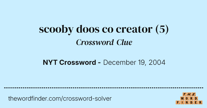 scooby doos co creator crossword clue image