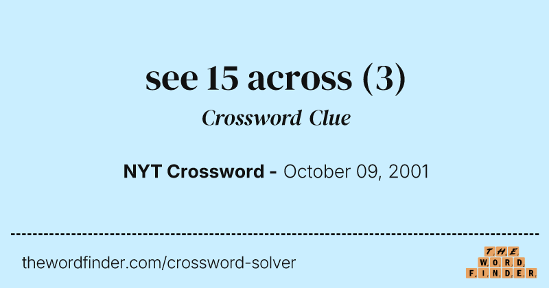 see 15 across crossword clue image