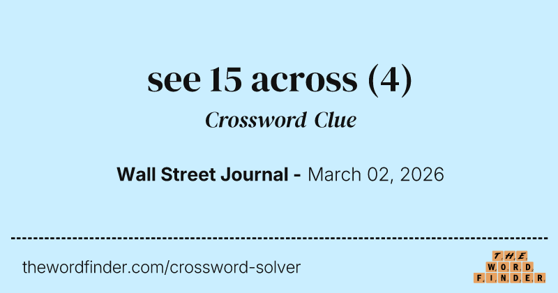 see 15 across crossword clue image