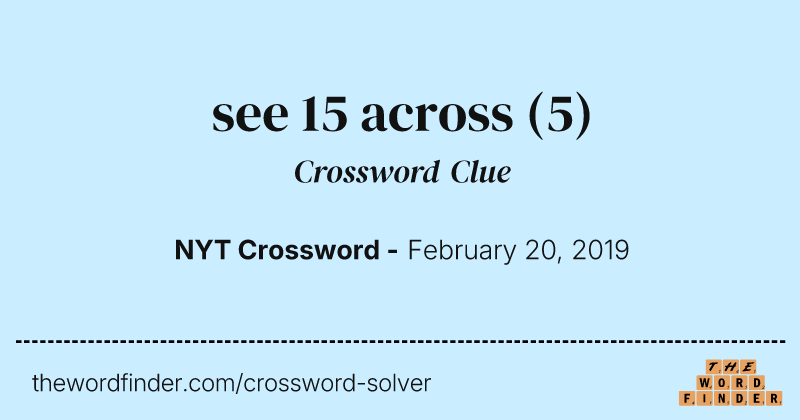 see 15 across crossword clue image