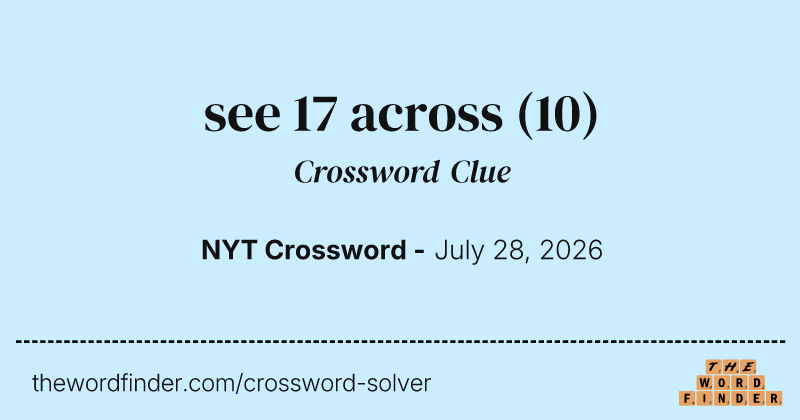 see 17 across crossword clue image