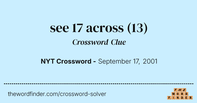 see 17 across crossword clue image