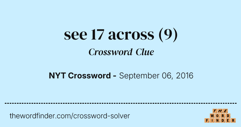 see 17 across crossword clue image