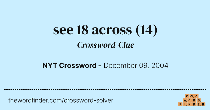 see 18 across crossword clue image