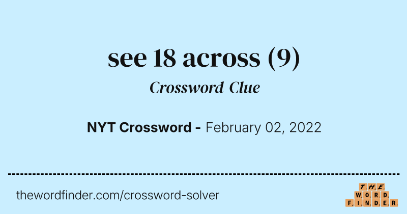 see 18 across crossword clue image