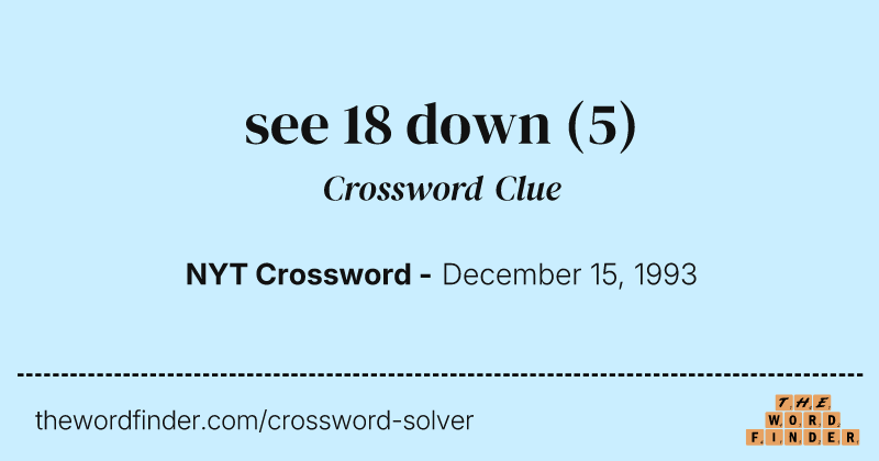 see 18 down crossword clue image
