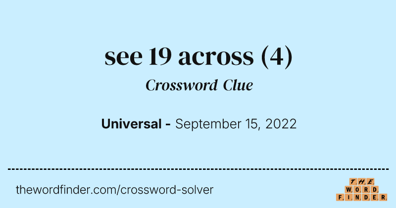 see 19 across crossword clue image