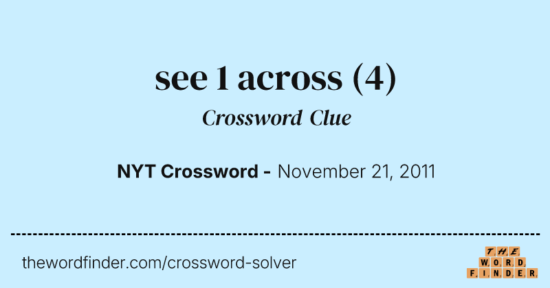 see 1 across crossword clue image