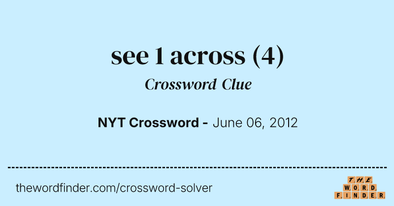 see 1 across crossword clue image