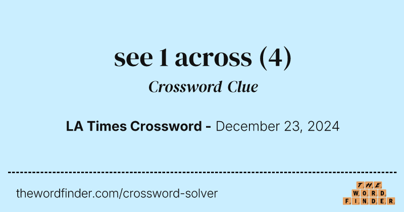 see 1 across crossword clue image