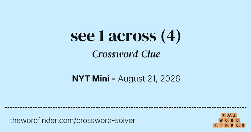 see 1 across crossword clue image