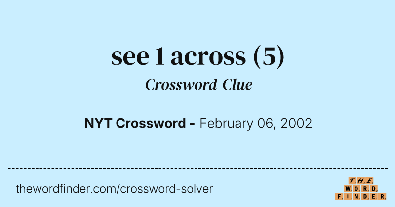 see 1 across crossword clue image