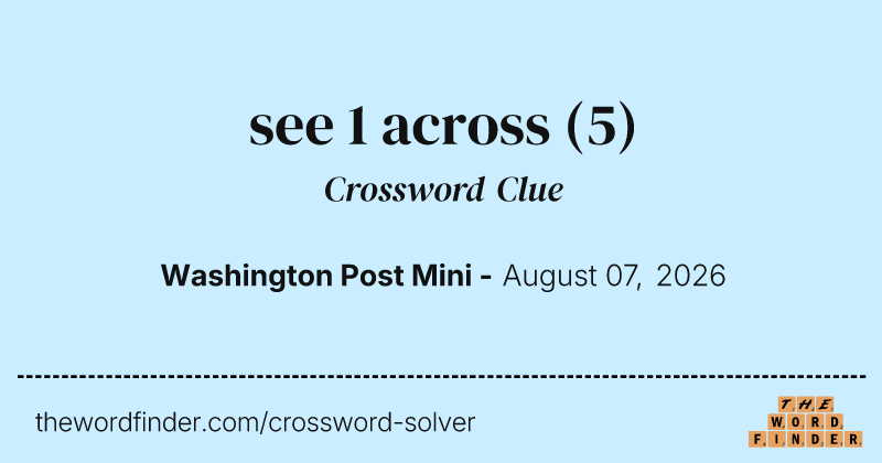 see 1 across crossword clue image