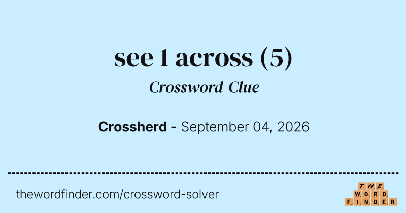 see 1 across crossword clue image
