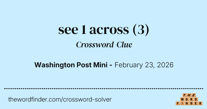 see 1 across crossword clue image