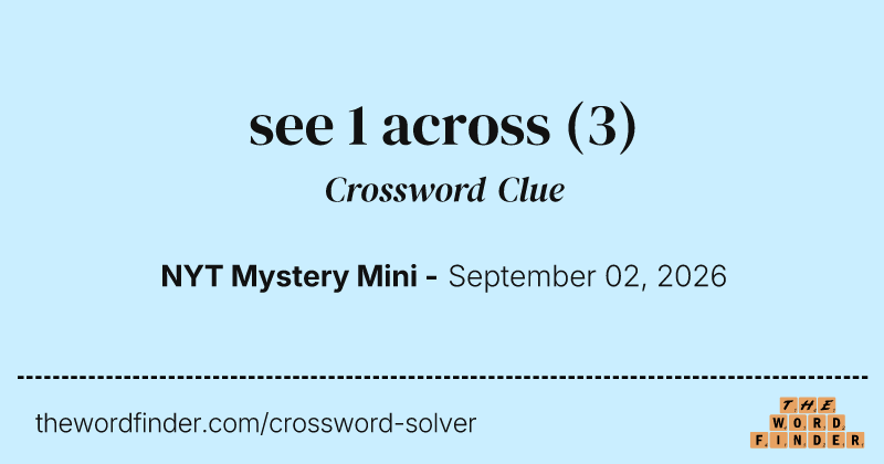 see 1 across crossword clue image