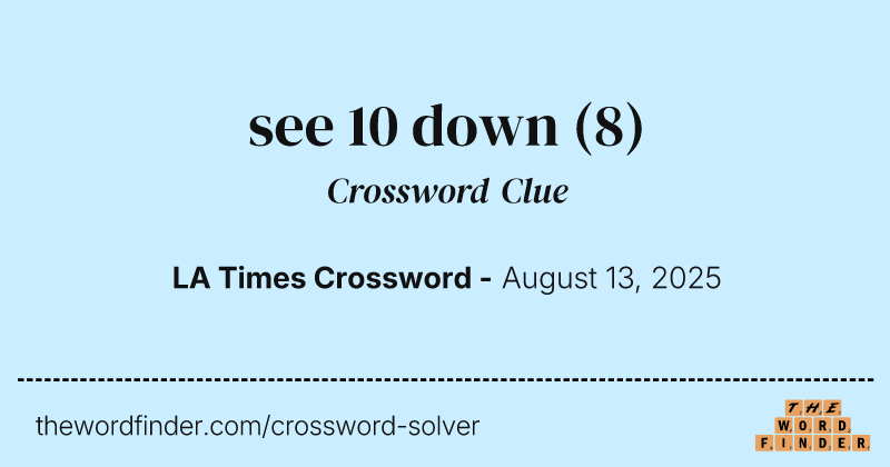 see 10 down crossword clue image