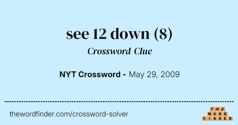 see 12 down crossword clue image
