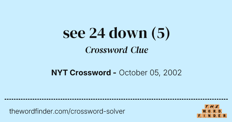 see 24 down crossword clue image