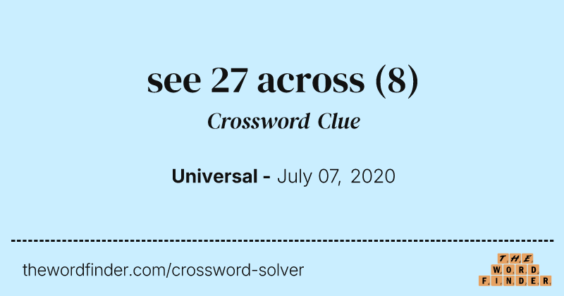see 27 across crossword clue image