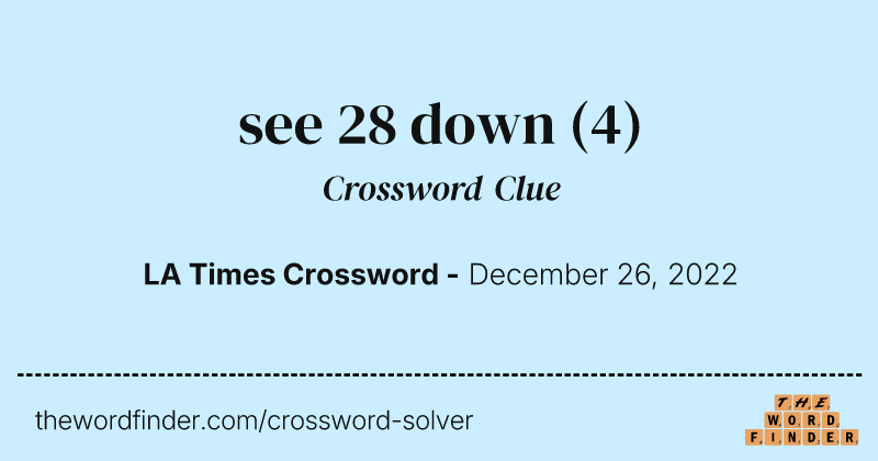 see 28 down crossword clue image