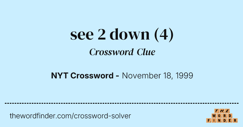 see 2 down crossword clue image