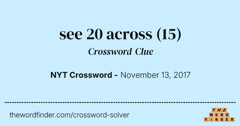 see 20 across crossword clue image