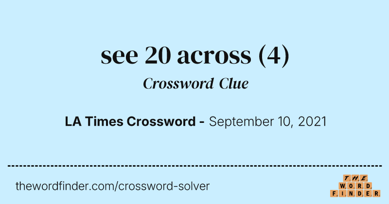 see 20 across crossword clue image