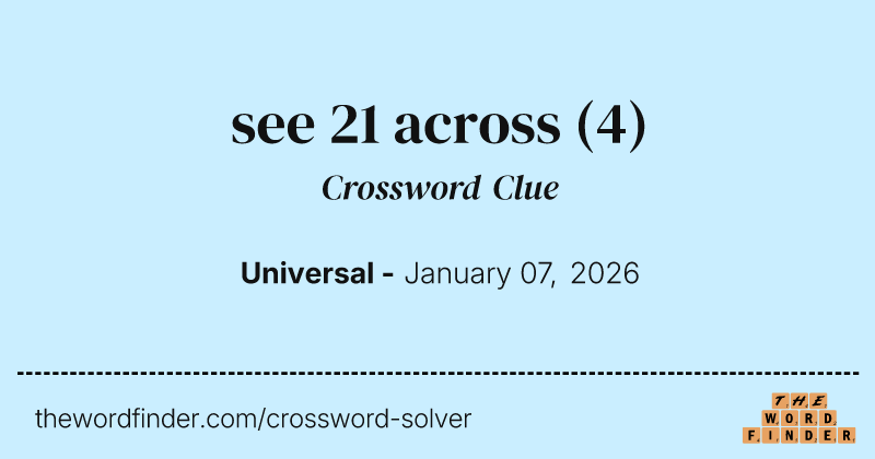see 21 across crossword clue image