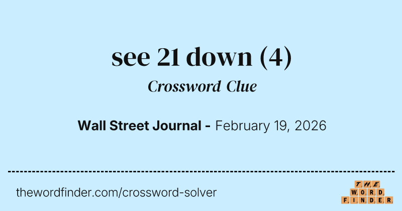 see 21 down crossword clue image