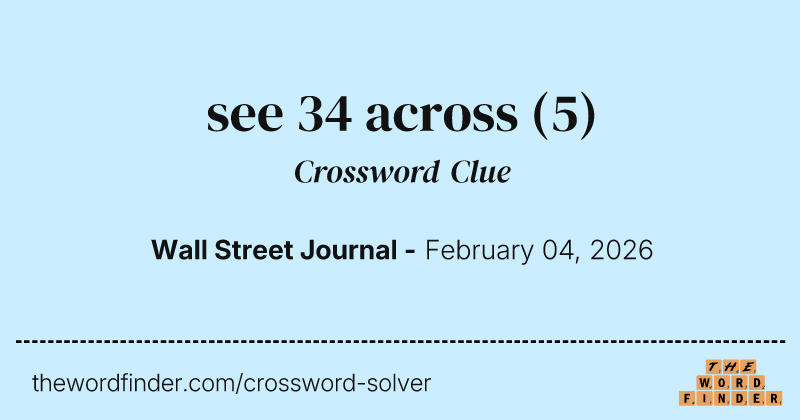 see 34 across crossword clue image