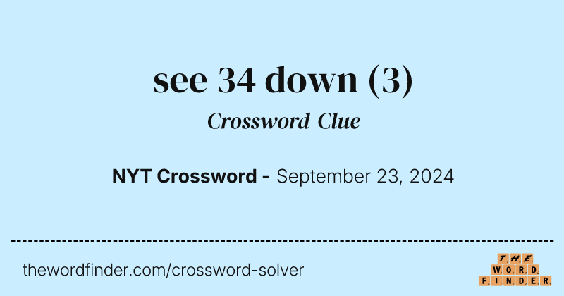 see 34 down crossword clue image