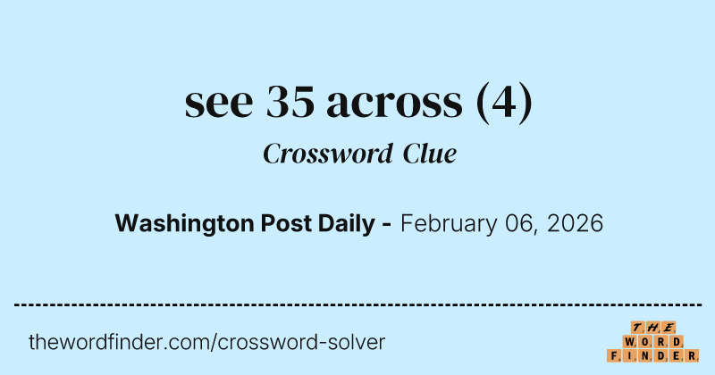 see 35 across crossword clue image