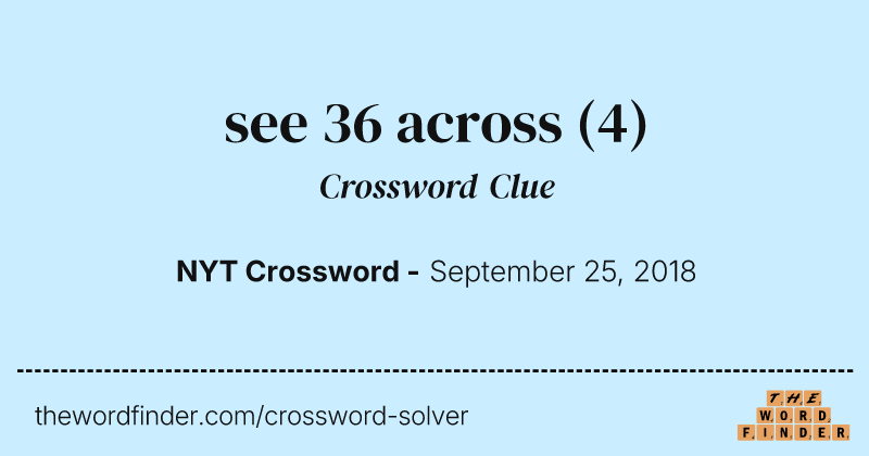 see 36 across crossword clue image