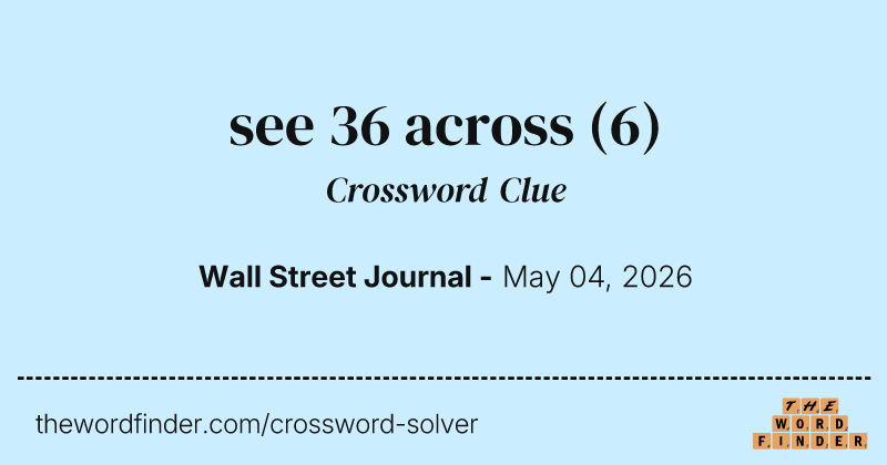 see 36 across crossword clue image